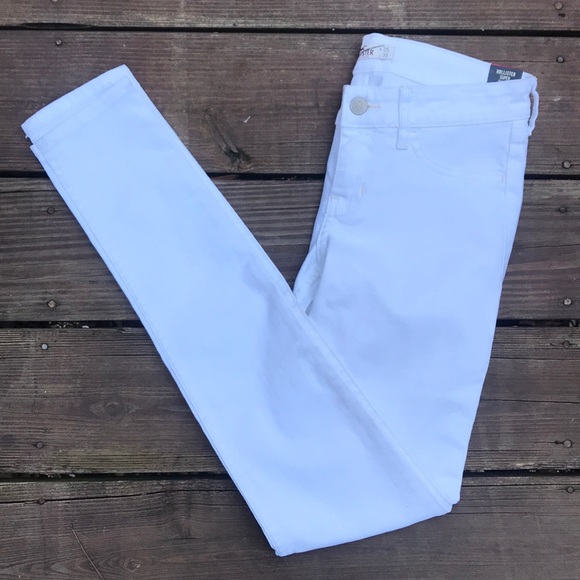 White Low-Rise Skinny Jeans